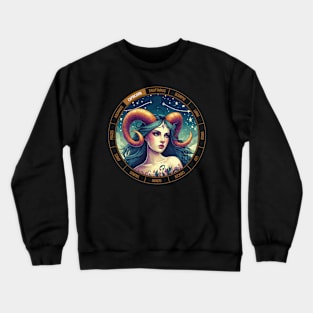 ZODIAC Capricorn - Astrological CAPRICORN - CAPRICORN - ZODIAC sign - Van Gogh style - 1 Crewneck Sweatshirt